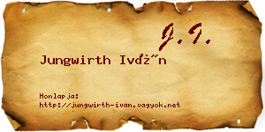 Jungwirth Iván névjegykártya